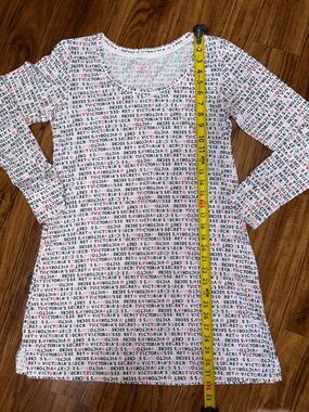 Victoria's Secret Pink and Black Logo-Print Long Sleeve Top
